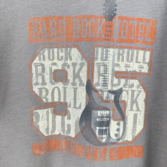 Hard Rock Hotel Tshirt Mens 2XL Gray Orange 95 Graphic Tee Short Sleeve V-neck - Picture 4 of 6
